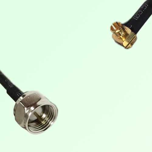 75ohm F Male to MCX Male Right Angle Coax Cable Assembly