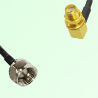 75ohm F Male to SMA Bulkhead Female Right Angle Coax Cable Assembly
