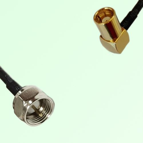 75ohm F Male to SMB Female Right Angle Coax Cable Assembly