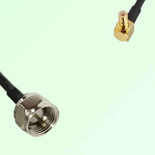 75ohm F Male to SMB Male Right Angle Coax Cable Assembly