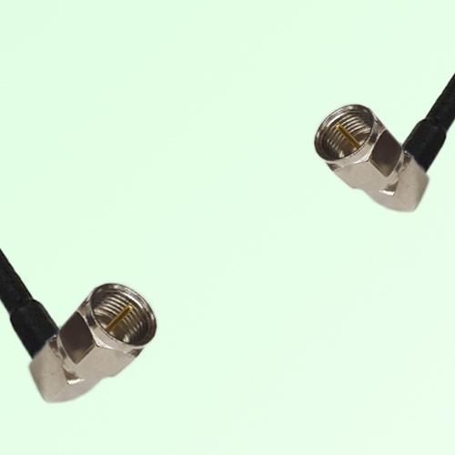 75ohm F Male Right Angle to F Male Right Angle Coax Cable Assembly