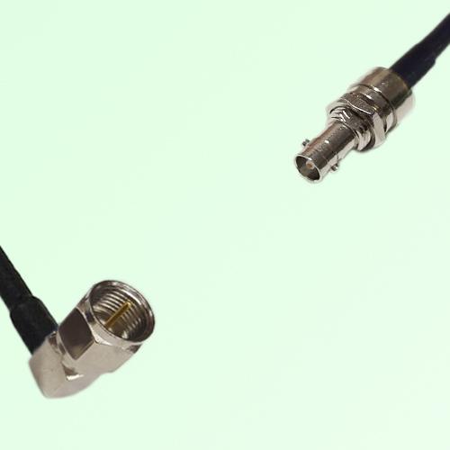 75ohm F Male Right Angle to HD-BNC Bulkhead Female Coax Cable Assembly