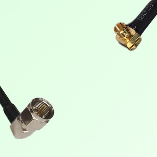 75ohm F Male Right Angle to MCX Male Right Angle Coax Cable Assembly