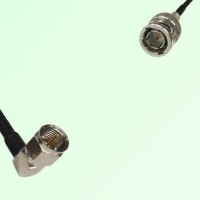 75ohm F Male Right Angle to Mini BNC Male Coax Cable Assembly