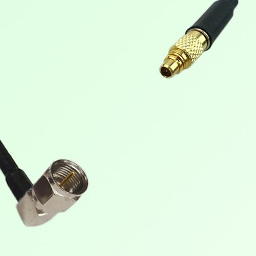 75ohm F Male Right Angle to MMCX Male Coax Cable Assembly