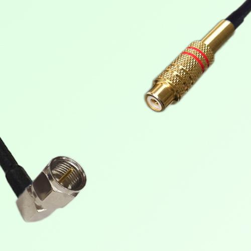 75ohm F Male Right Angle to RCA Female Coax Cable Assembly