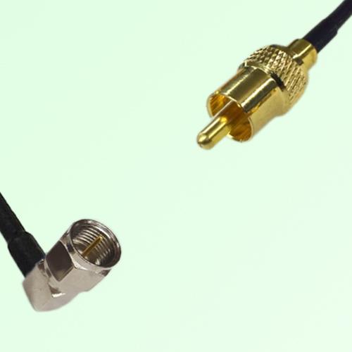 75ohm F Male Right Angle to RCA Male Coax Cable Assembly
