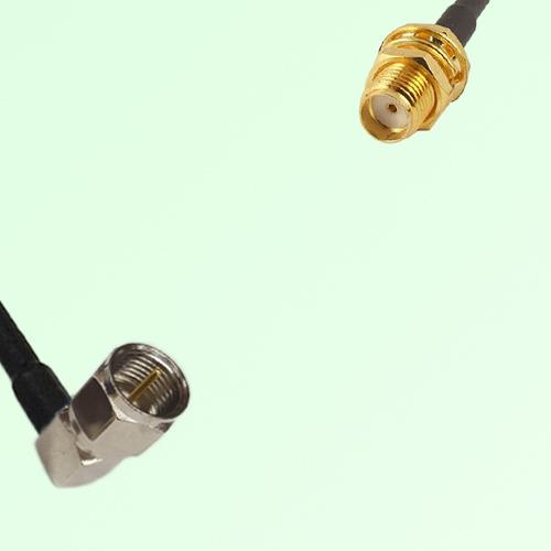 75ohm F Male Right Angle to SMA Bulkhead Female Coax Cable Assembly
