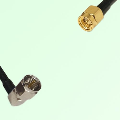 75ohm F Male Right Angle to SMA Male Coax Cable Assembly