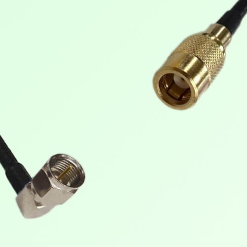 75ohm F Male Right Angle to SMB Female Coax Cable Assembly