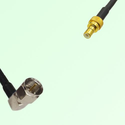 75ohm F Male Right Angle to SMB Male Coax Cable Assembly 75ohm F Male Right Angle to SMB Male Coax Cable Assembly