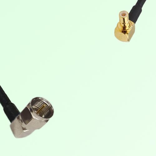 75ohm F Male Right Angle to SMB Male Right Angle Coax Cable Assembly