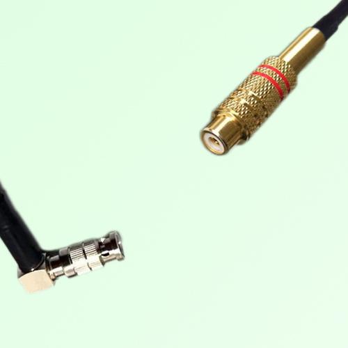 75ohm HD-BNC Male Right Angle to RCA Female Coax Cable Assembly