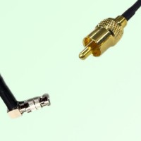 75ohm HD-BNC Male Right Angle to RCA Male Coax Cable Assembly
