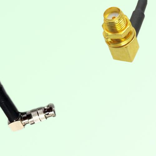 75ohm HD-BNC Male R/A to SMA Bulkhead Female R/A Coax Cable Assembly