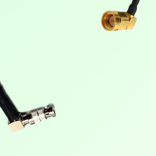 75ohm HD-BNC Male R/A to SMA Male R/A Coax Cable Assembly