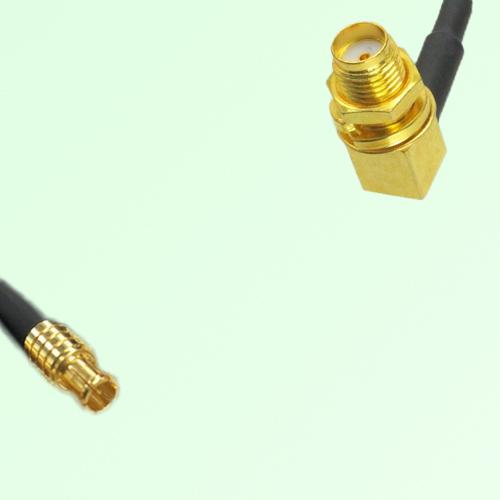 75ohm MCX Male to SMA Bulkhead Female Right Angle Coax Cable Assembly 75ohm MCX Male to SMA Bulkhead Female Right Angle Coax Cable Assembly