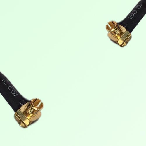 75ohm MCX Male Right Angle to MCX Male Right Angle Coax Cable Assembly