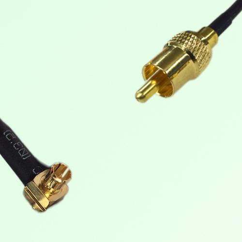 75ohm MCX Male Right Angle to RCA Male Coax Cable Assembly