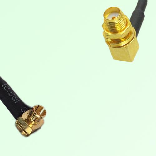 75ohm MCX Male R/A to SMA Bulkhead Female R/A Coax Cable Assembly
