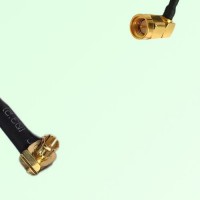 75ohm MCX Male Right Angle to SMA Male Right Angle Coax Cable Assembly