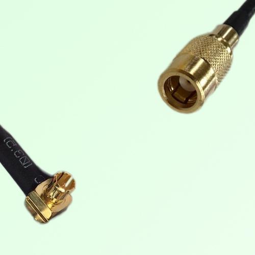 75ohm MCX Male Right Angle to SMB Female Coax Cable Assembly