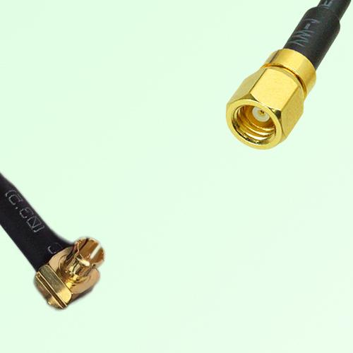 75ohm MCX Male Right Angle to SMC Female Coax Cable Assembly 75ohm MCX Male Right Angle to SMC Female Coax Cable Assembly