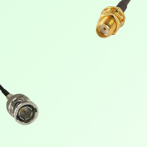 75ohm Mini BNC Male to SMA Bulkhead Female Coax Cable Assembly