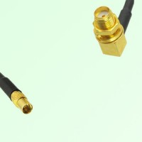 75ohm MMCX Female to SMA Bulkhead Female R/A Coax Cable Assembly