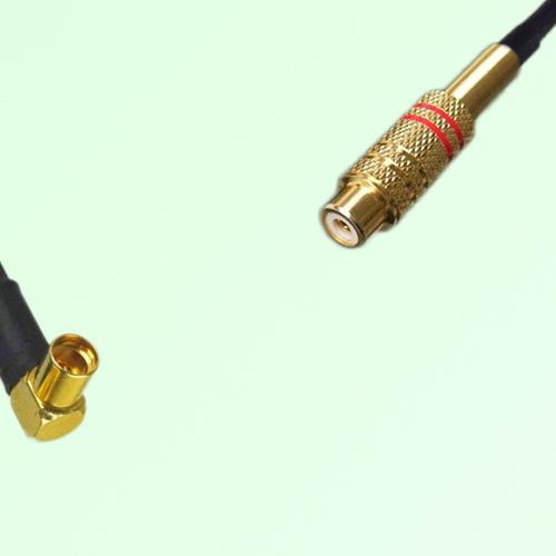 75ohm MMCX Female Right Angle to RCA Female Coax Cable Assembly