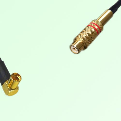 75ohm MMCX Female Right Angle to RCA Female Coax Cable Assembly 75ohm MMCX Female Right Angle to RCA Female Coax Cable Assembly