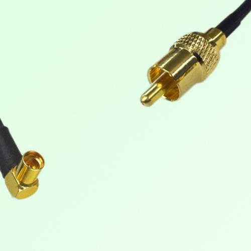 75ohm MMCX Female Right Angle to RCA Male Coax Cable Assembly