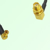 75ohm MMCX Female R/A to SMA Bulkhead Female R/A Coax Cable Assembly