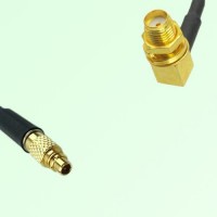 75ohm MMCX Male to SMA Bulkhead Female Right Angle Coax Cable Assembly 75ohm MMCX Male to SMA Bulkhead Female Right Angle Coax Cable Assembly