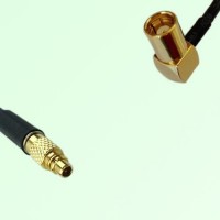 75ohm MMCX Male to SMB Female Right Angle Coax Cable Assembly