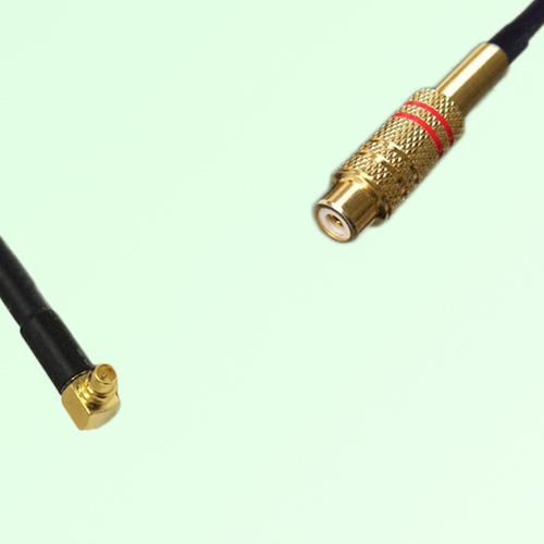 75ohm MMCX Male Right Angle to RCA Female Coax Cable Assembly