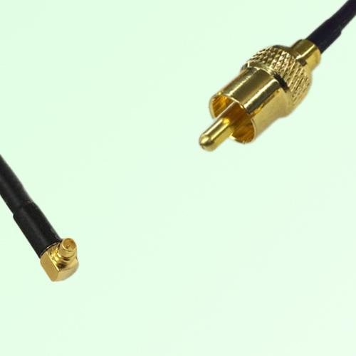 75ohm MMCX Male Right Angle to RCA Male Coax Cable Assembly 75ohm MMCX Male Right Angle to RCA Male Coax Cable Assembly