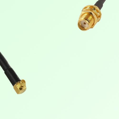 75ohm MMCX Male Right Angle to SMA Bulkhead Female Coax Cable Assembly