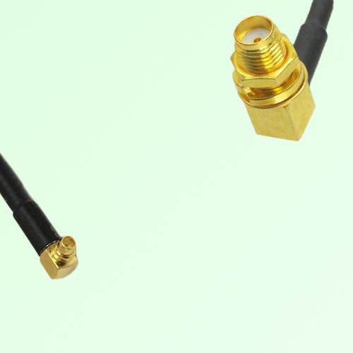 75ohm MMCX Male R/A to SMA Bulkhead Female R/A Coax Cable Assembly