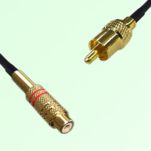 75ohm RCA Female to RCA Male Coax Cable Assembly