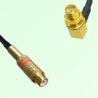 75ohm RCA Female to SMA Bulkhead Female R/A Coax Cable Assembly
