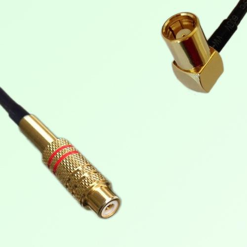 75ohm RCA Female to SMB Female Right Angle Coax Cable Assembly