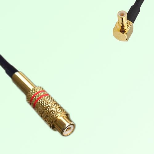 75ohm RCA Female to SMB Male Right Angle Coax Cable Assembly