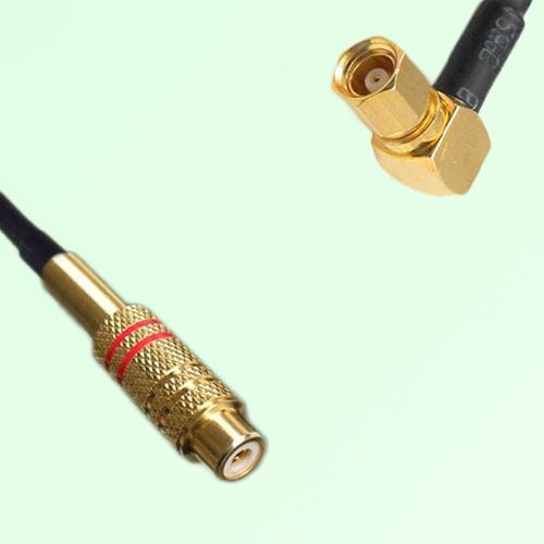 75ohm RCA Female to SMC Female Right Angle Coax Cable Assembly