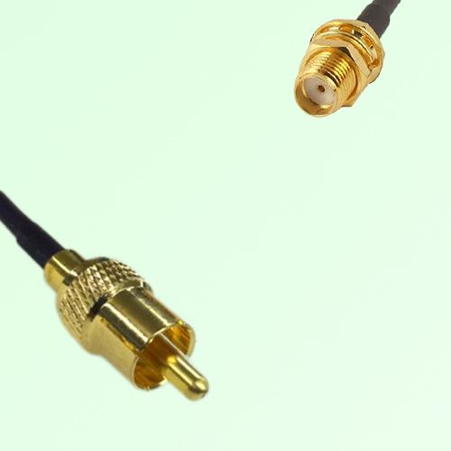 75ohm RCA Male to SMA Bulkhead Female Coax Cable Assembly