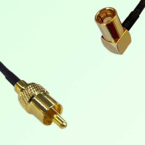 75ohm RCA Male to SMB Female Right Angle Coax Cable Assembly