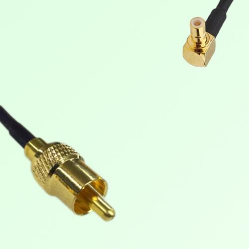 75ohm RCA Male to SMB Male Right Angle Coax Cable Assembly