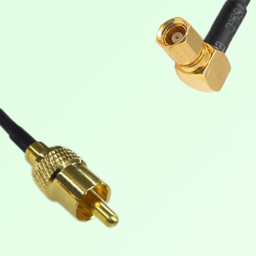 75ohm RCA Male to SMC Female Right Angle Coax Cable Assembly