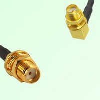 75ohm SMA Bulkhead Female to SMA Bulkhead Female R/A Cable Assembly