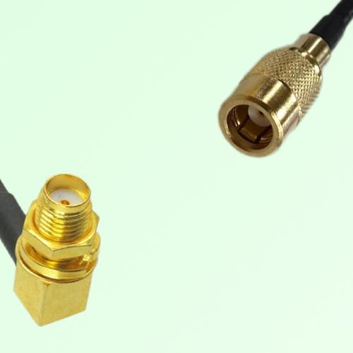 75ohm SMA Bulkhead Female R/A to SMB Female Coax Cable Assembly